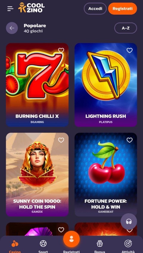 Sfoglia le slot popolari e scegli il tuo gioco